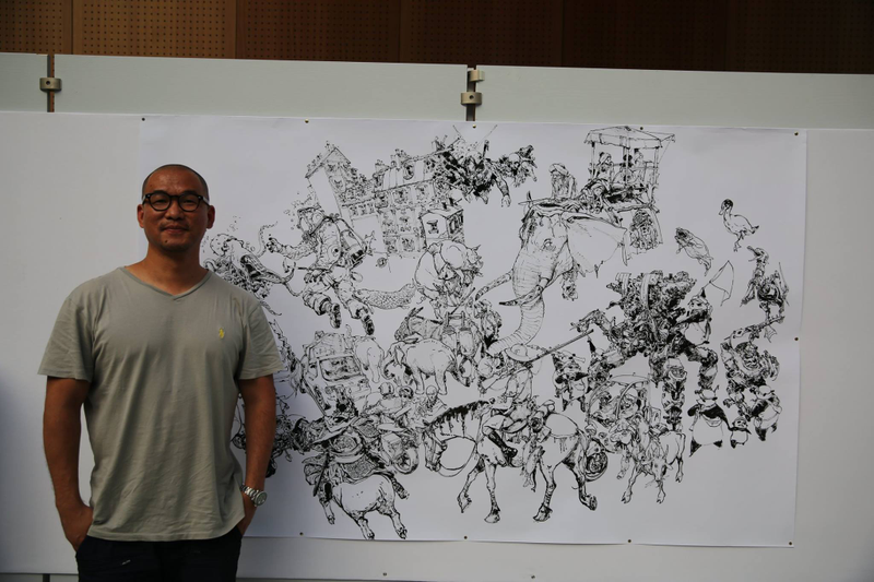 Illustration for article titled Artist draws incredible illustrations with no prior sketching whatsoever